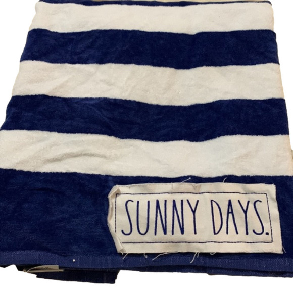 Rae Dunn Other - 𝅺rae Dunn Blue “Sunny Days” Beach Towel - NWT